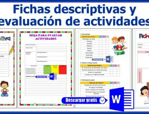 Fichas Descriptivas de Grupo e Individuales y Evaluación de Actividades en Word