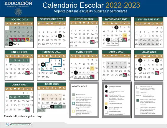 CALENDARIO ESCOLAR 2022-2023
