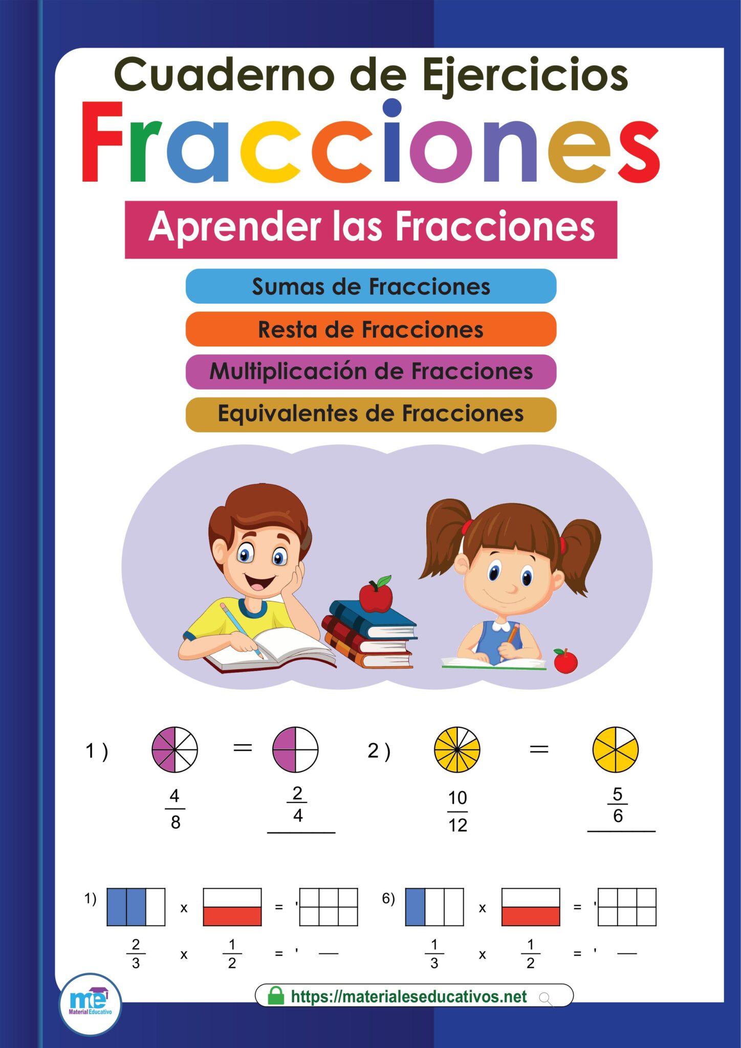 Cuaderno De Ejercicios De Fracciones Para Primaria Materiales Educativos 5683