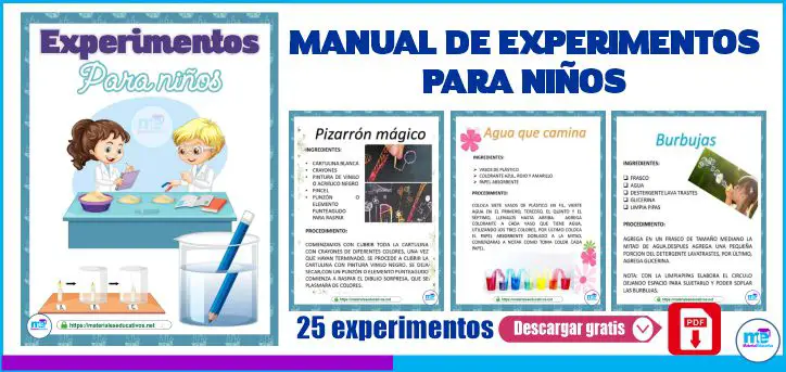MANUAL DE EXPERIMENTOS PARA NIÑOS TOMO I