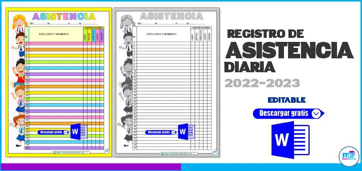 REGISTRO DE ASISTENCIA DIARIA 2022-2023