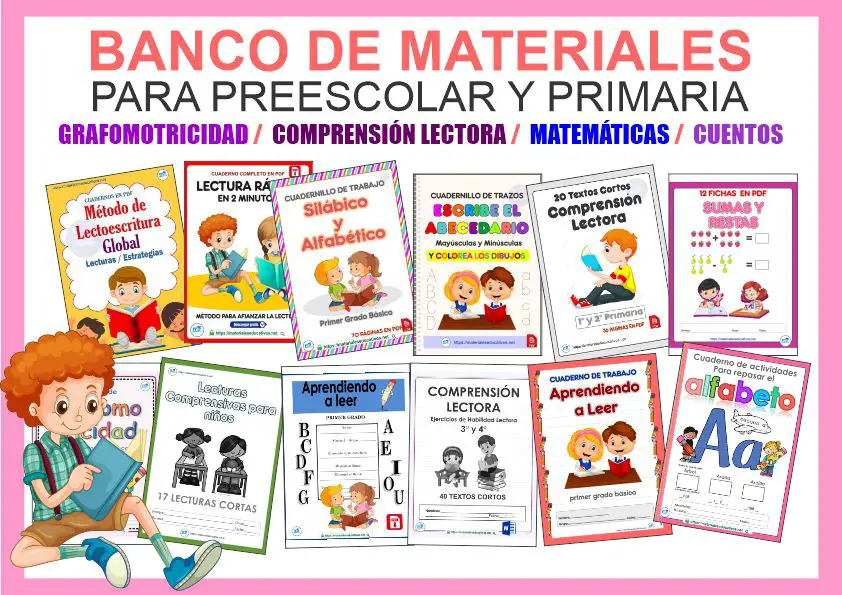 BANCO DE MATERIALES PARA PREESCOLAR Y PRIMARIA