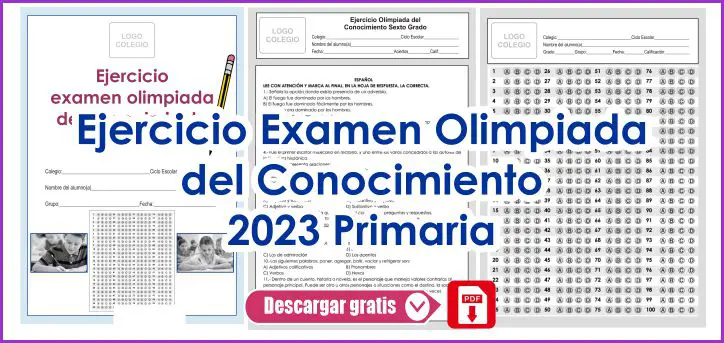 Examen Olimpiada de Conocimiento 2023 Primaria