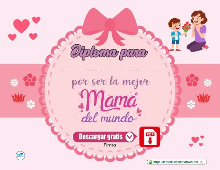 Diploma Para Mamá Día De Las Madres Modelo 2 Materiales Educativos 6259