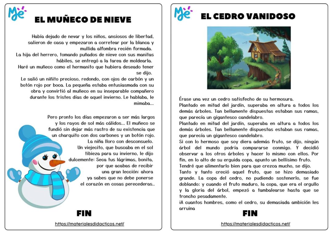 CUENTOS CORTOS PARA NIÑOS - Materiales Educativos
