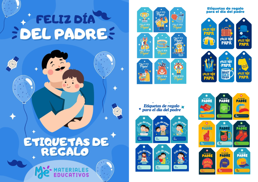 Etiquetas de Regalo Para el Dia del Padre - Materiales Educativos