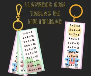 Llavero con Tablas de Multiplicar motivo Mario Bros