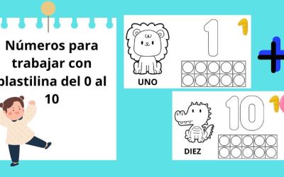 Los numeros para trabajar con plastilina del 0 al 10