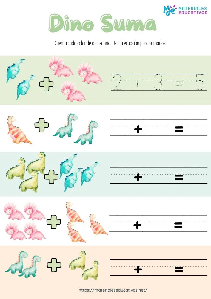 dino suma escribir