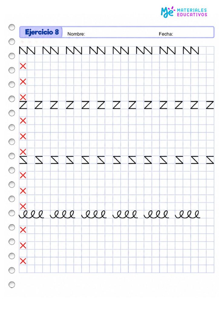 ejercicios de caligrafía